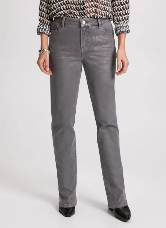 Foiled Straight Leg Jeans sold by Laura