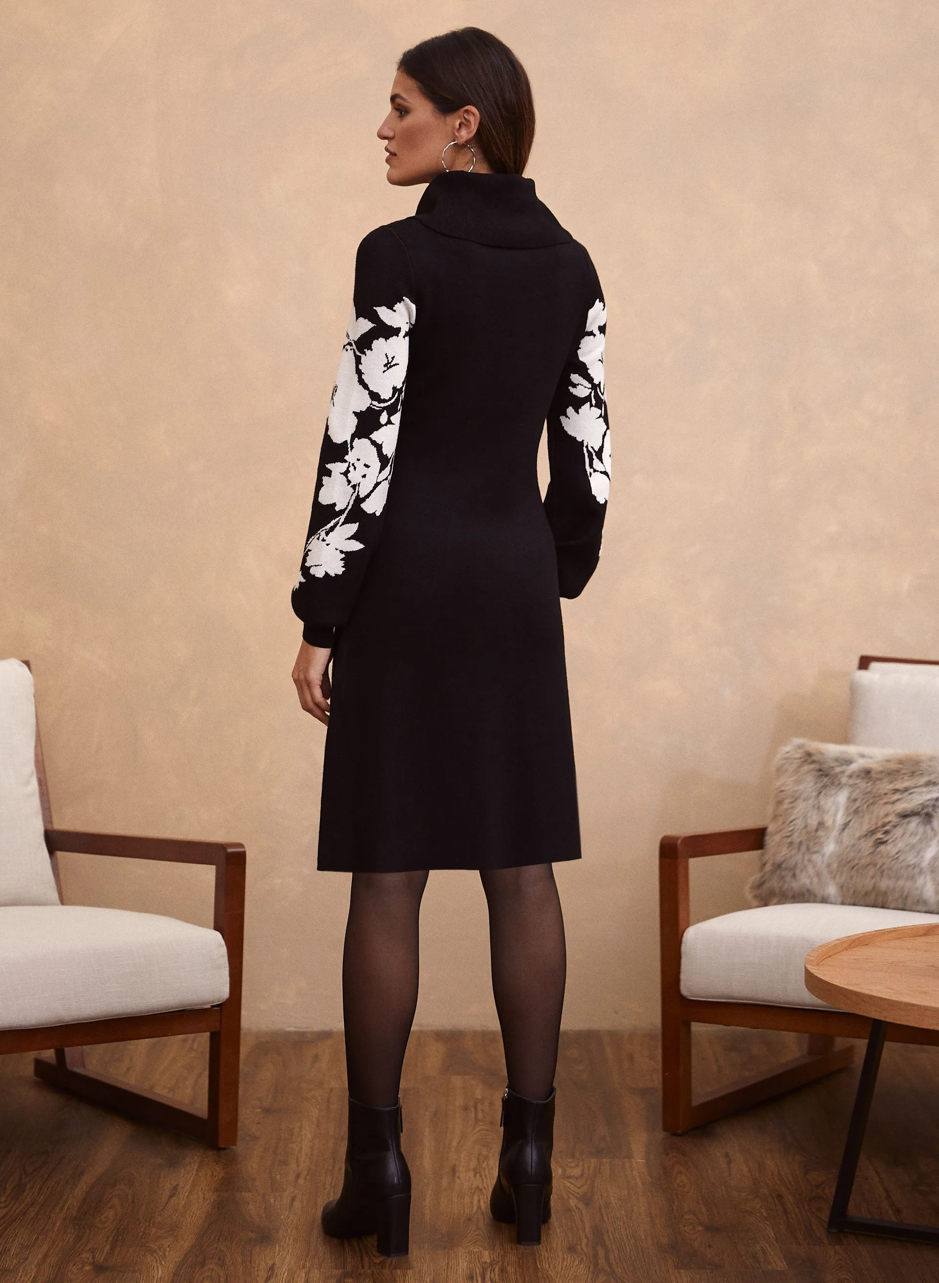 Floral Detail Sweater Dress sold by Laura product image thumbnail 3