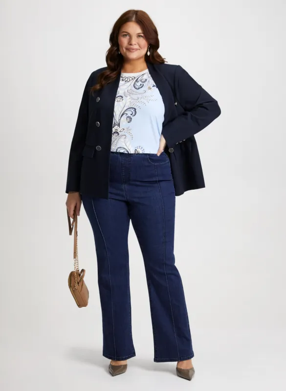 Blazer & Bootcut Jeans sold by Laura