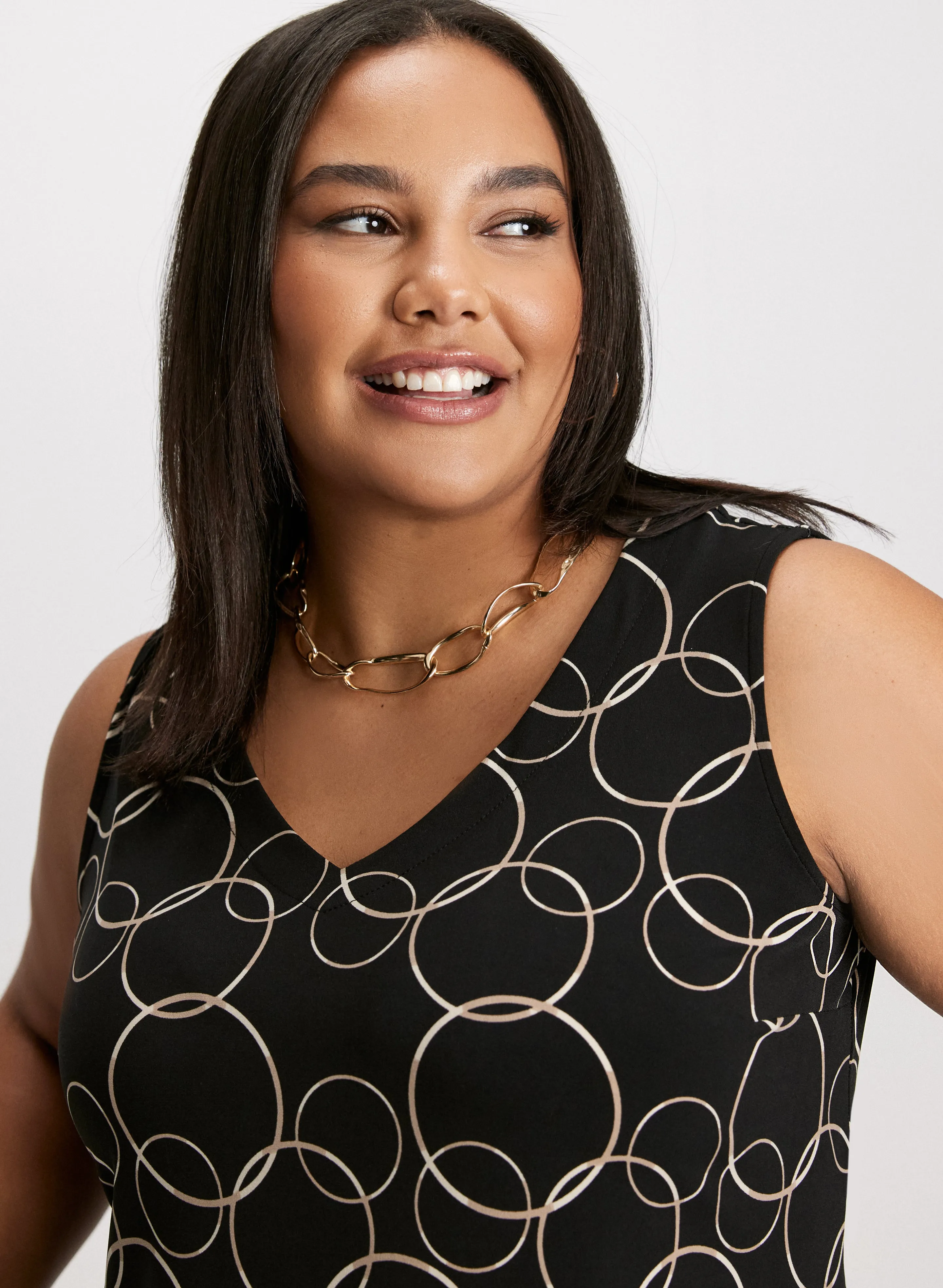 Chiffon Ruffle V-Neck Tunic sold by Laura product image thumbnail 2