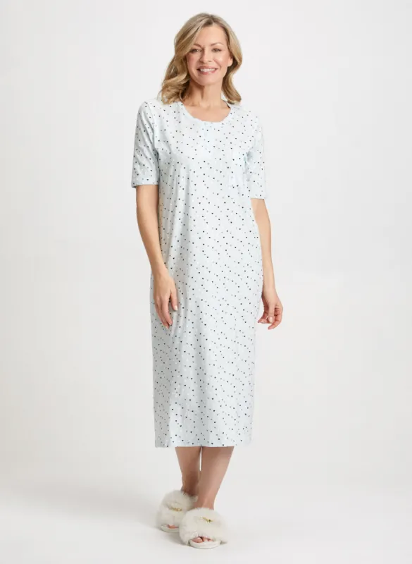 Heart Print Nightgown sold by Laura