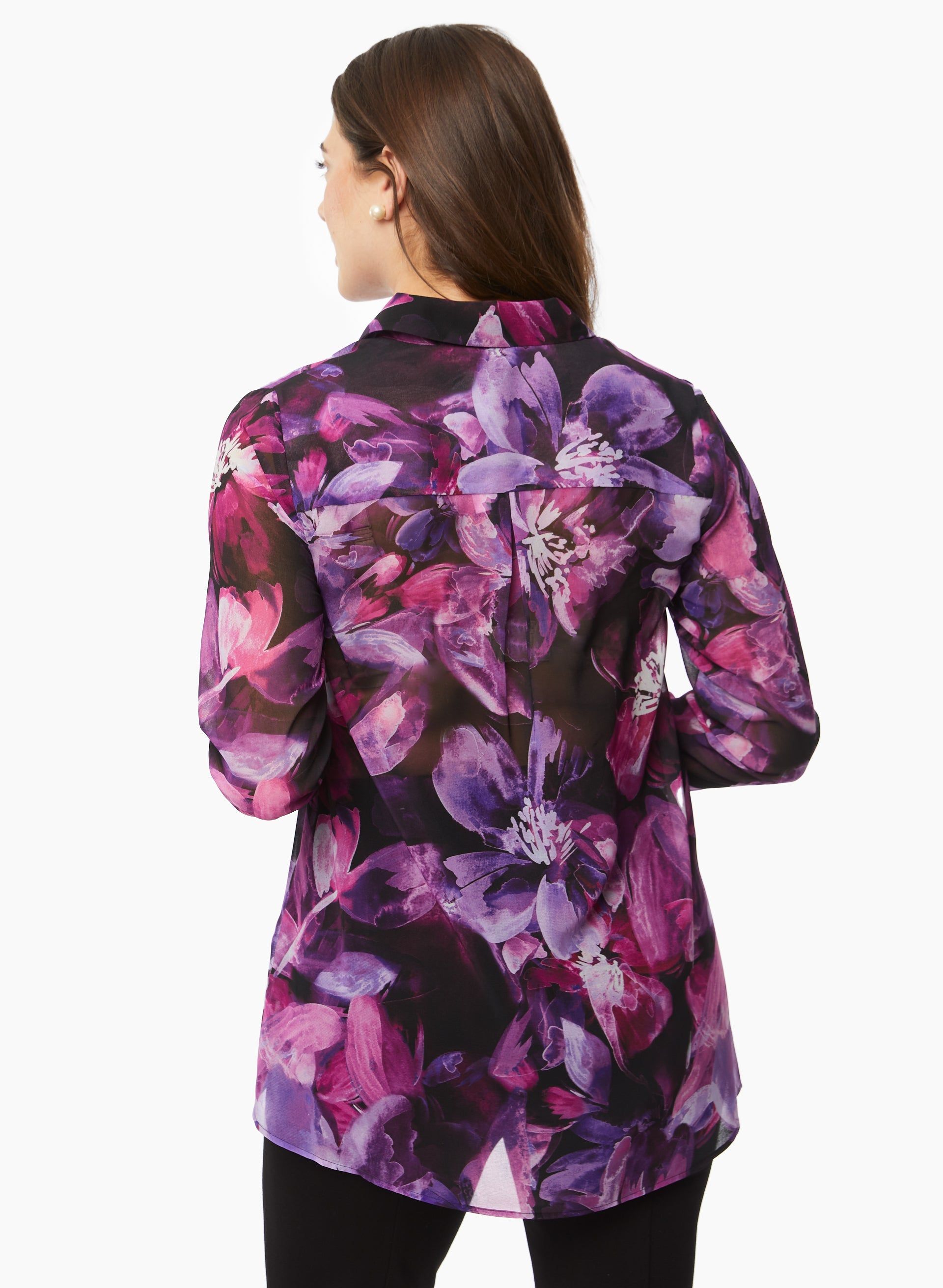 Floral Print Button-Up Blouse sold by Laura product image thumbnail 3