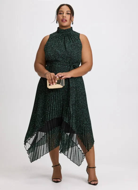 Geometric Print Asymmetrical Hem Dress sold by Laura