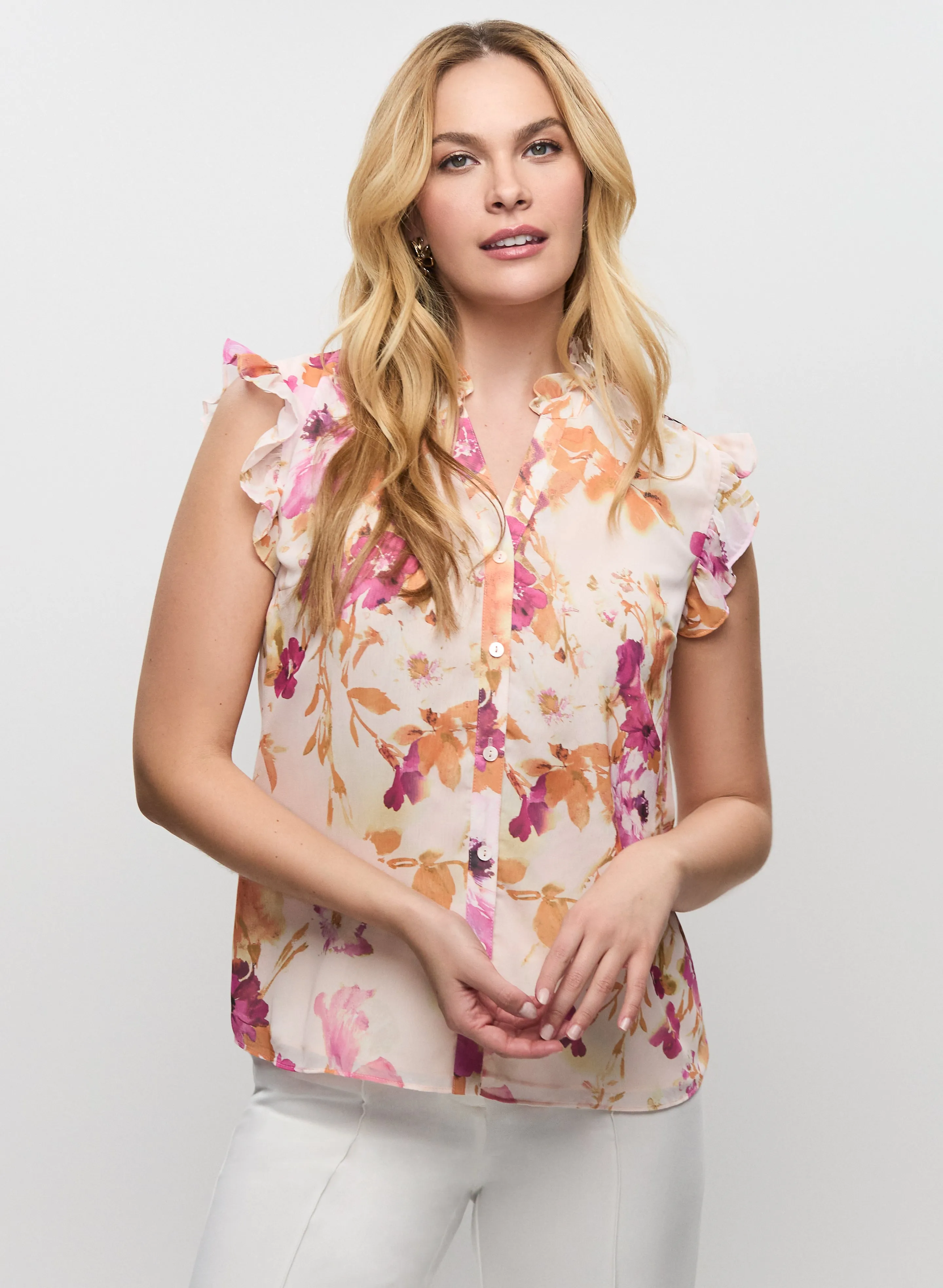 Floral Ruffled Blouse sold by Laura product image thumbnail 5