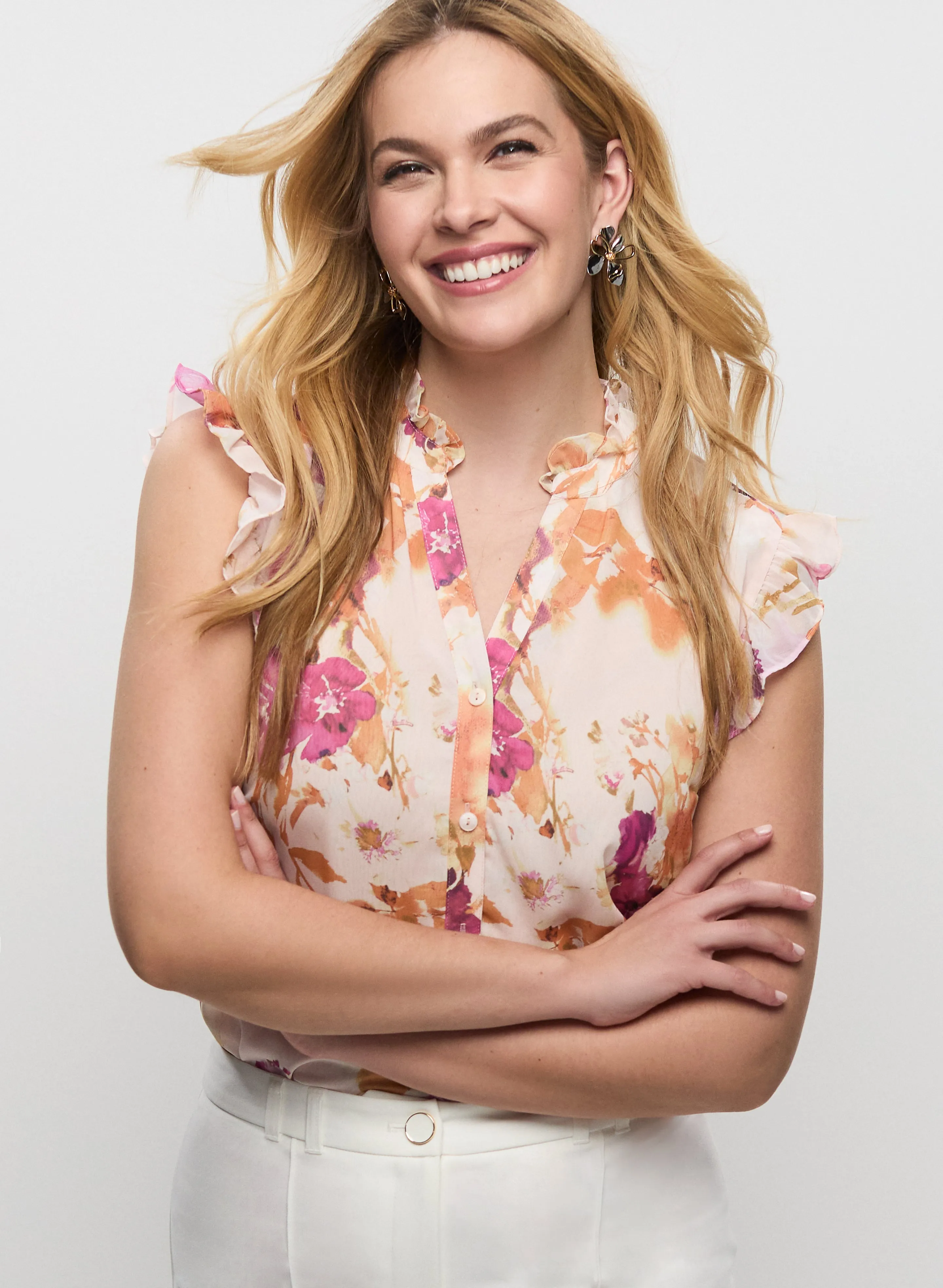 Floral Ruffled Blouse sold by Laura