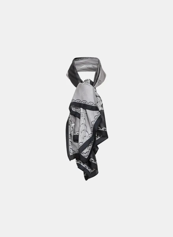 Chain Link Print Square Scarf sold by Laura