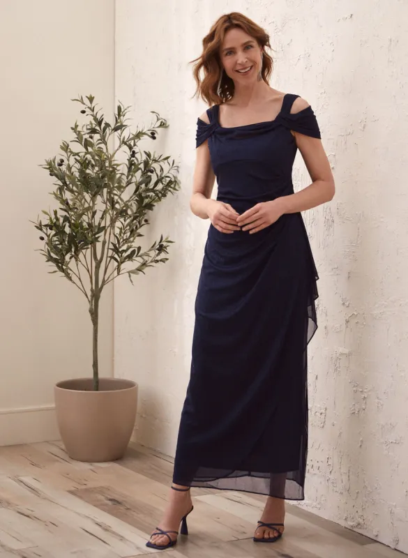 Glitter Cold Shoulder Dress sold by Laura