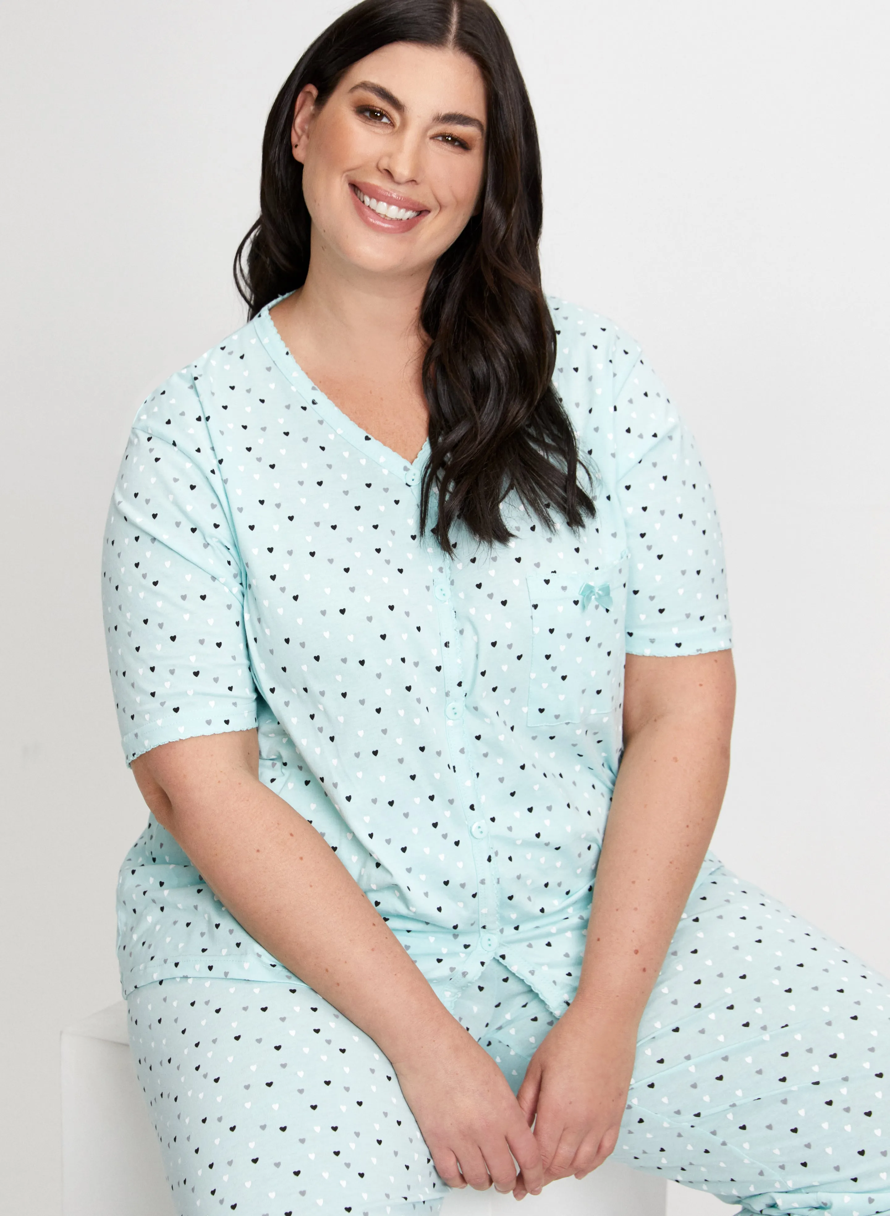 Heart Print Pyjama Set sold by Laura product image thumbnail 4