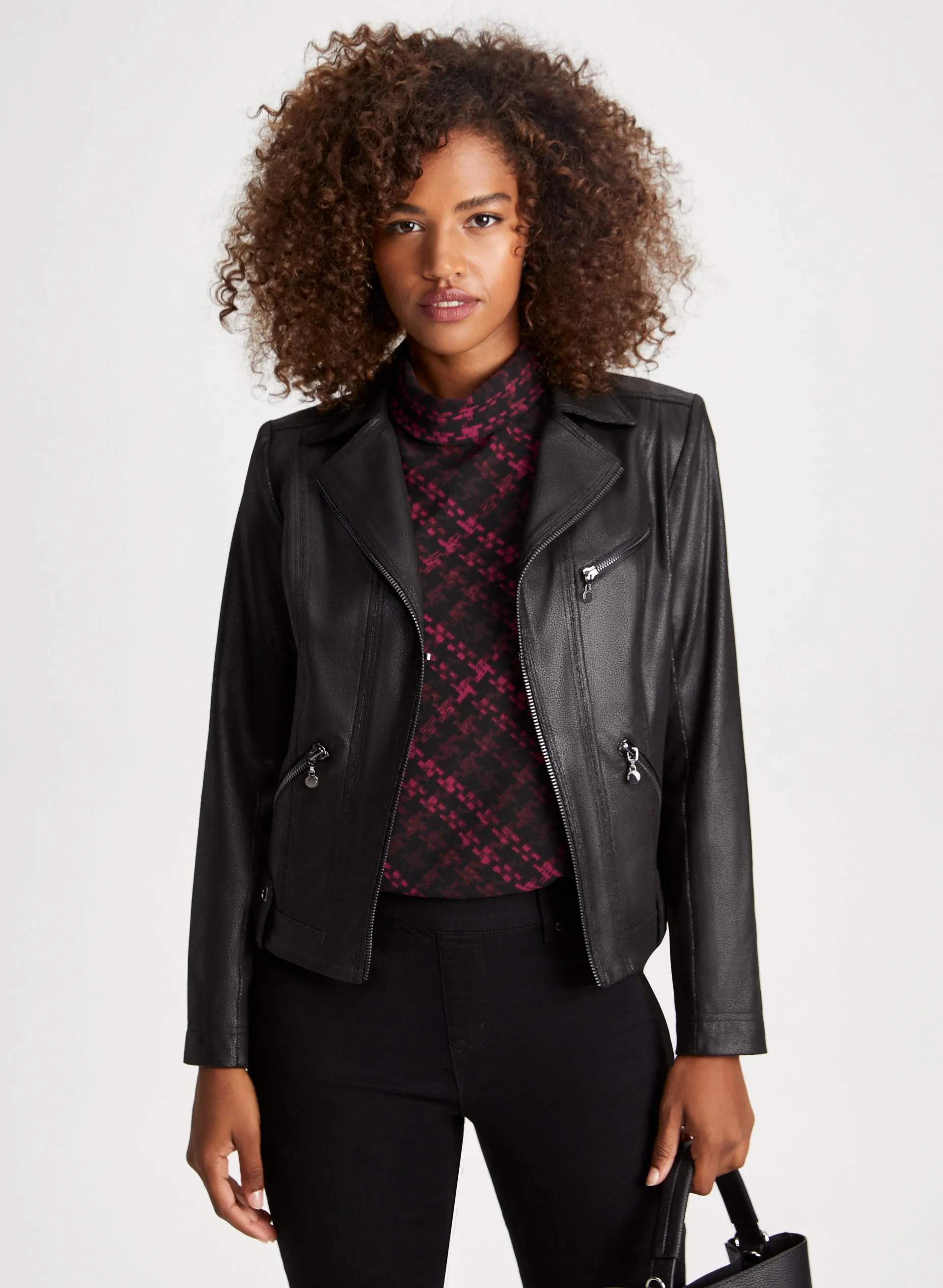 Zip Detail Faux Suede Jacket sold by Laura product image thumbnail 5