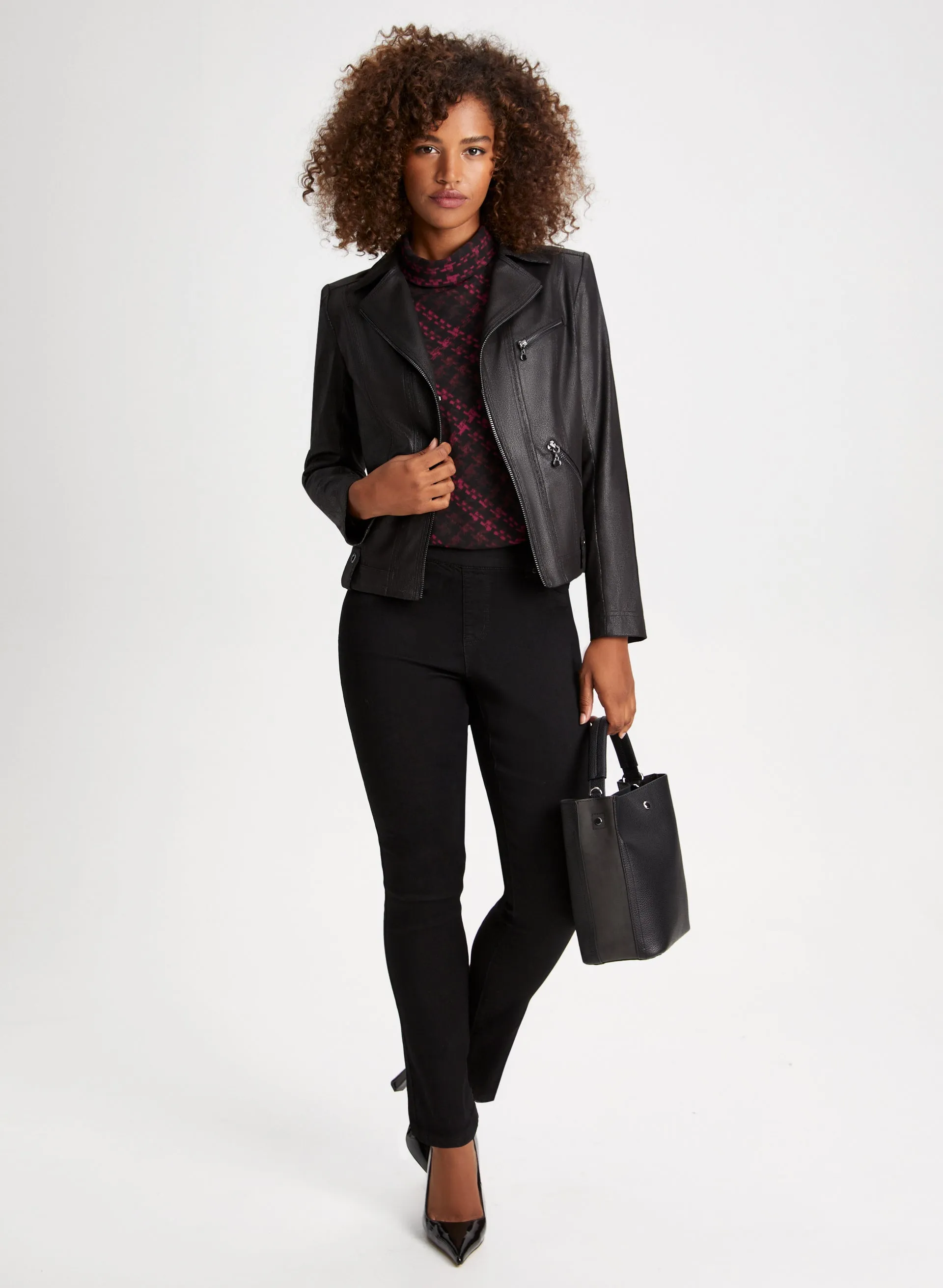 Zip Detail Faux Suede Jacket sold by Laura product image thumbnail 3