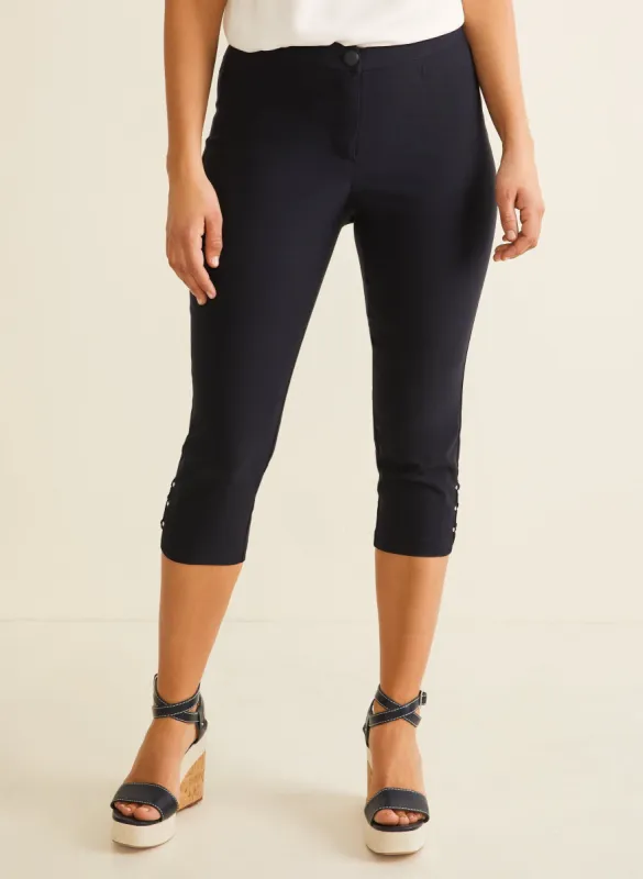 Crossed Straps Hem Capris sold by Laura