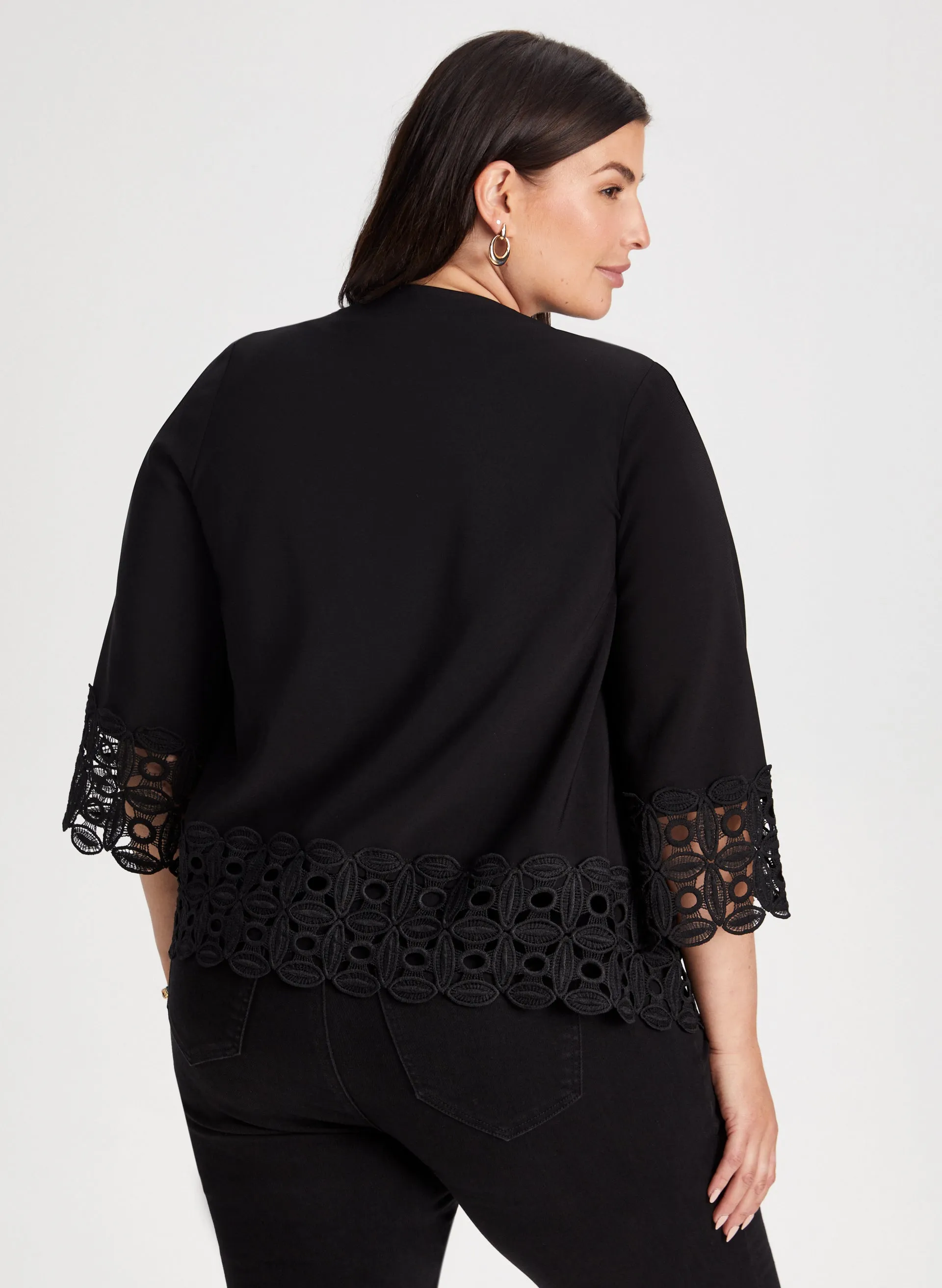 Open Front Lace Trim Top sold by Laura product image thumbnail 4