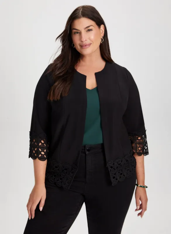 Open Front Lace Trim Top sold by Laura