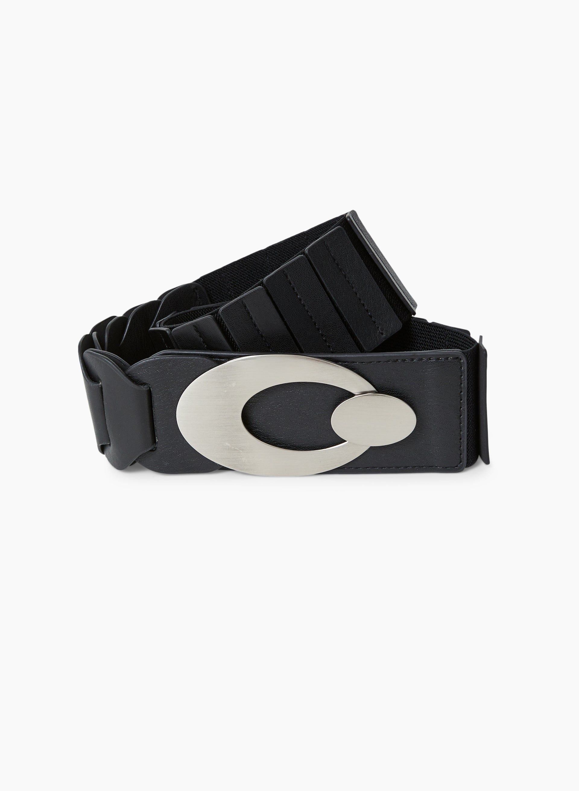 Oval Buckle Elastic Belt sold by Laura