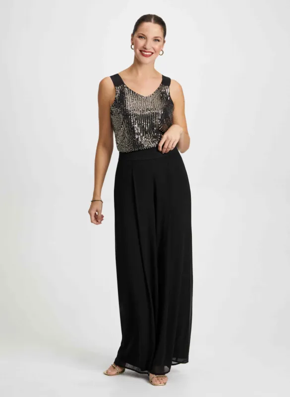 Sequin Cami & Wide Leg Pants sold by Laura