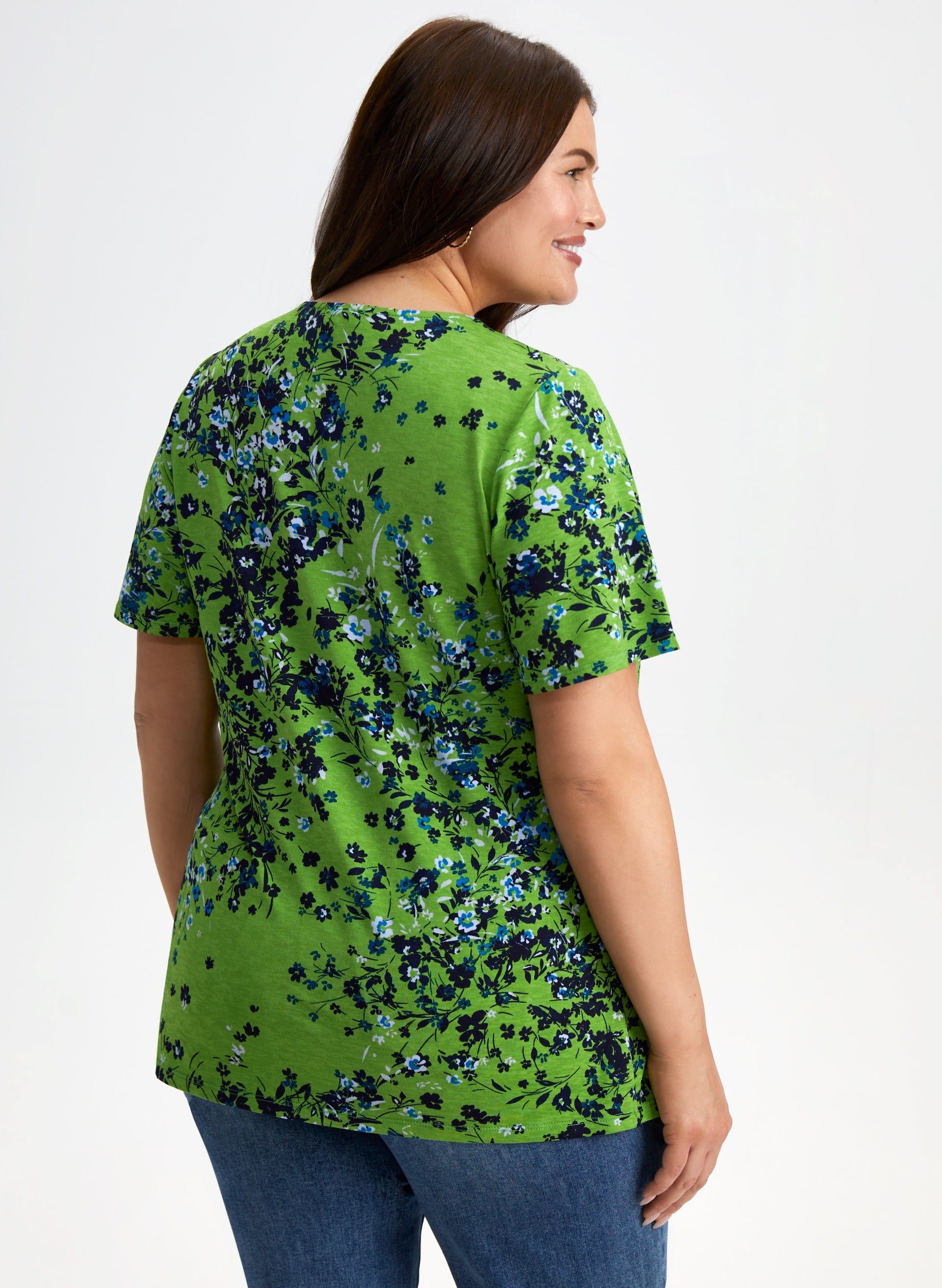 Floral Print Short Sleeve Top sold by Laura product image thumbnail 2