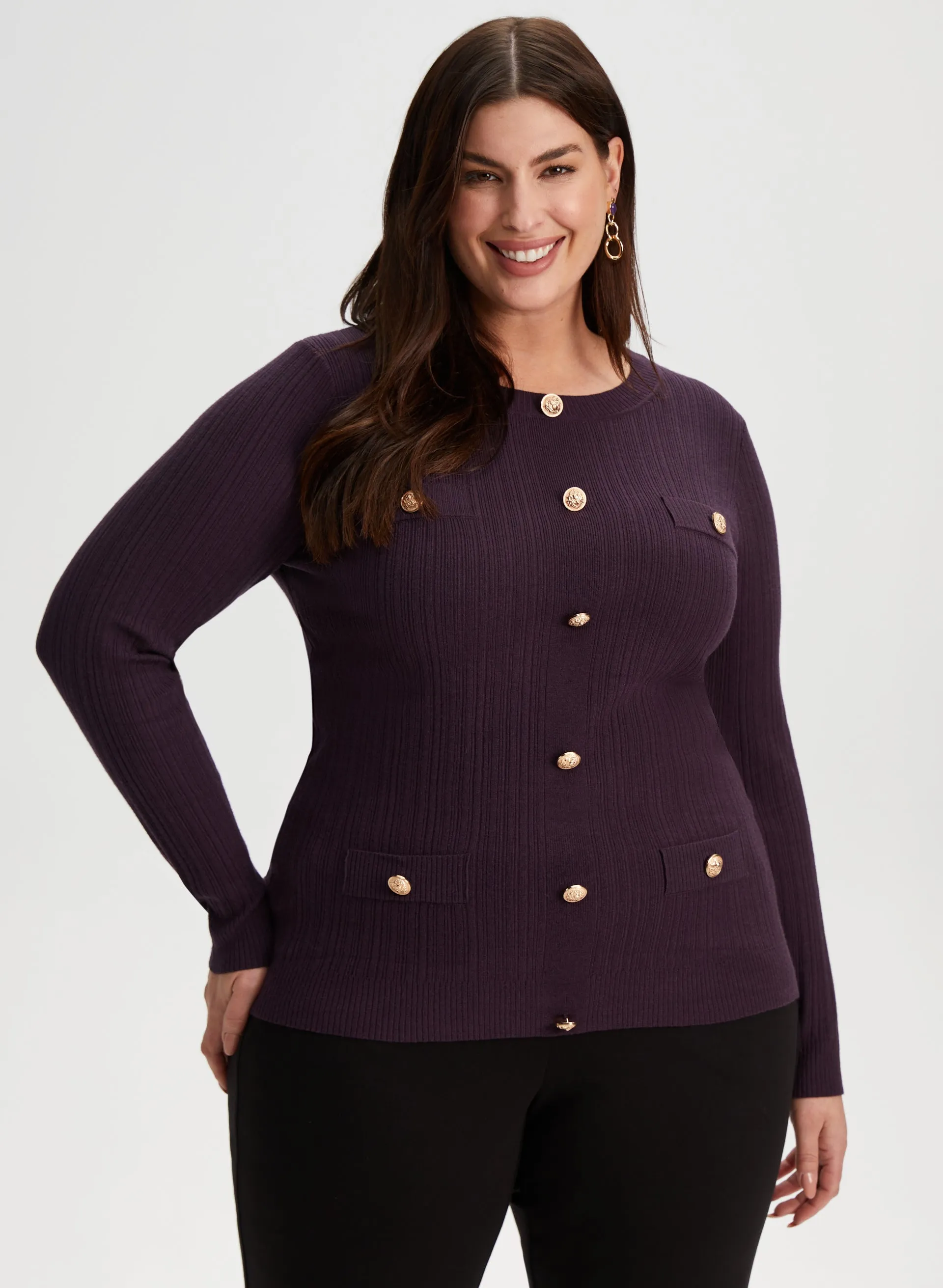 Button Detail Sweater sold by Laura