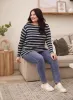 Stripe Print Long Sleeve Tee sold by Laura
