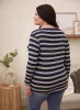 Stripe Print Long Sleeve Tee sold by Laura