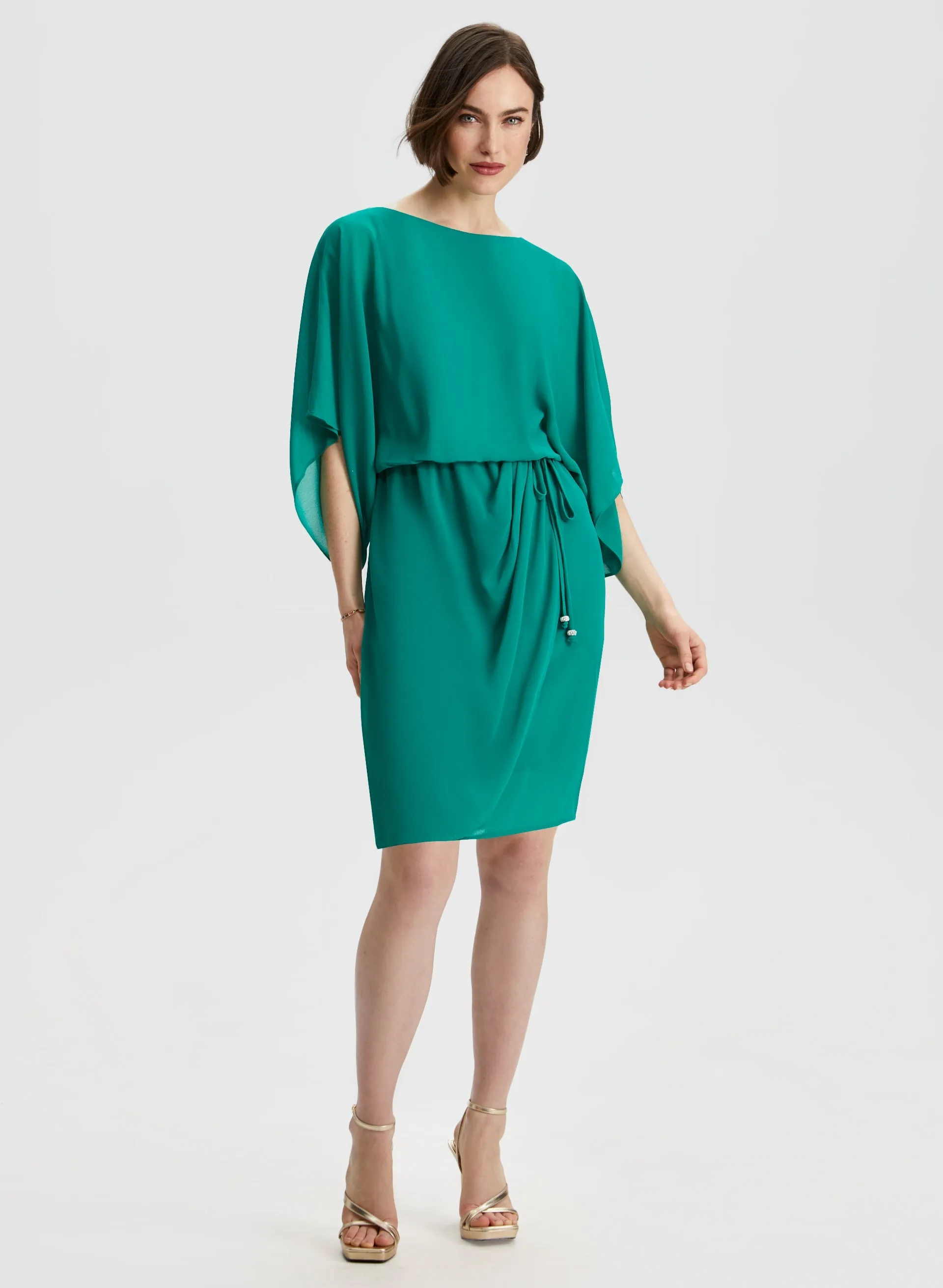 Tie Waist Chiffon Dress sold by Laura