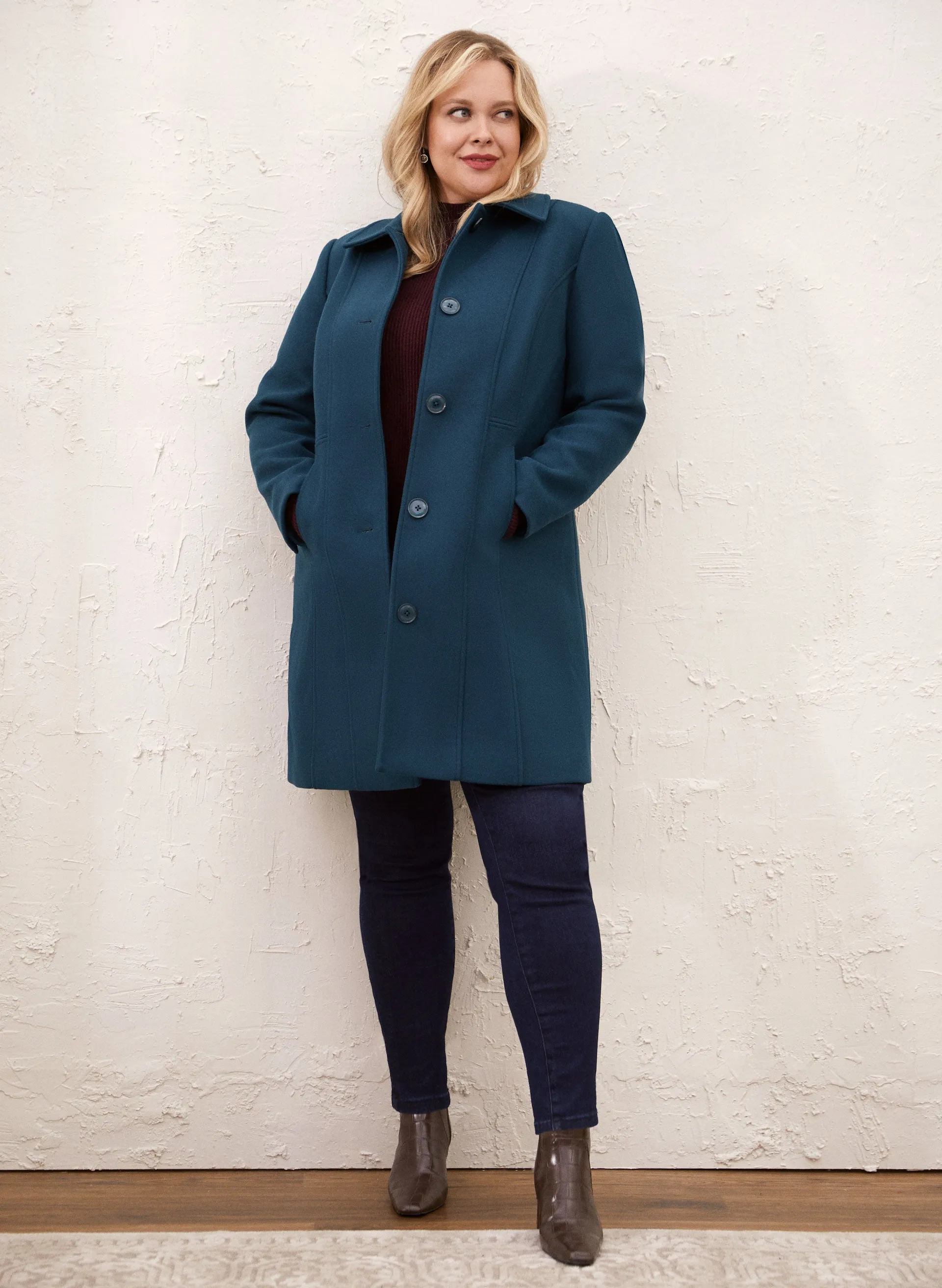 Stretch Wool Blend Coat sold by Laura product image thumbnail 3