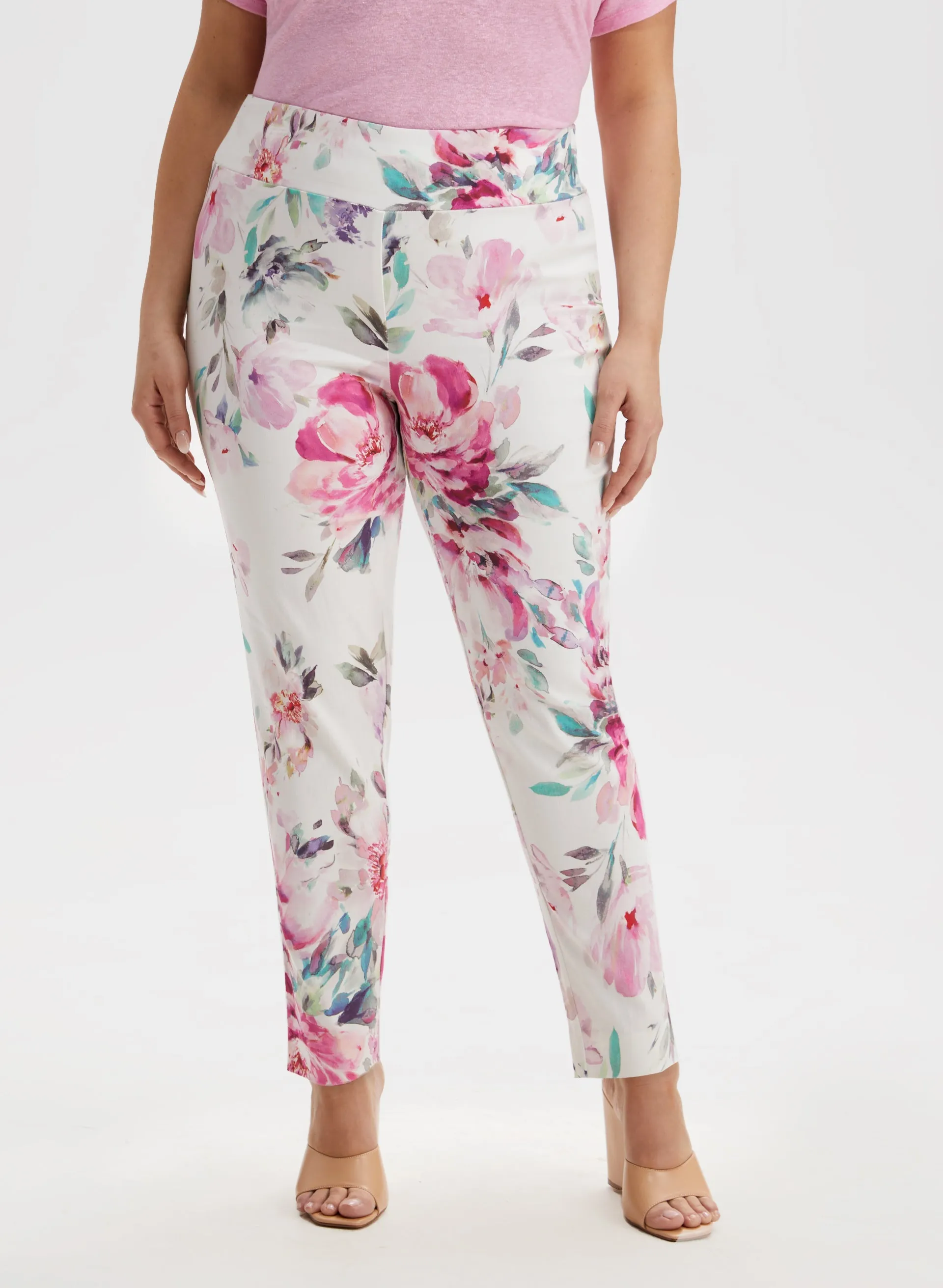 Floral Print Pull-On Pants sold by Laura