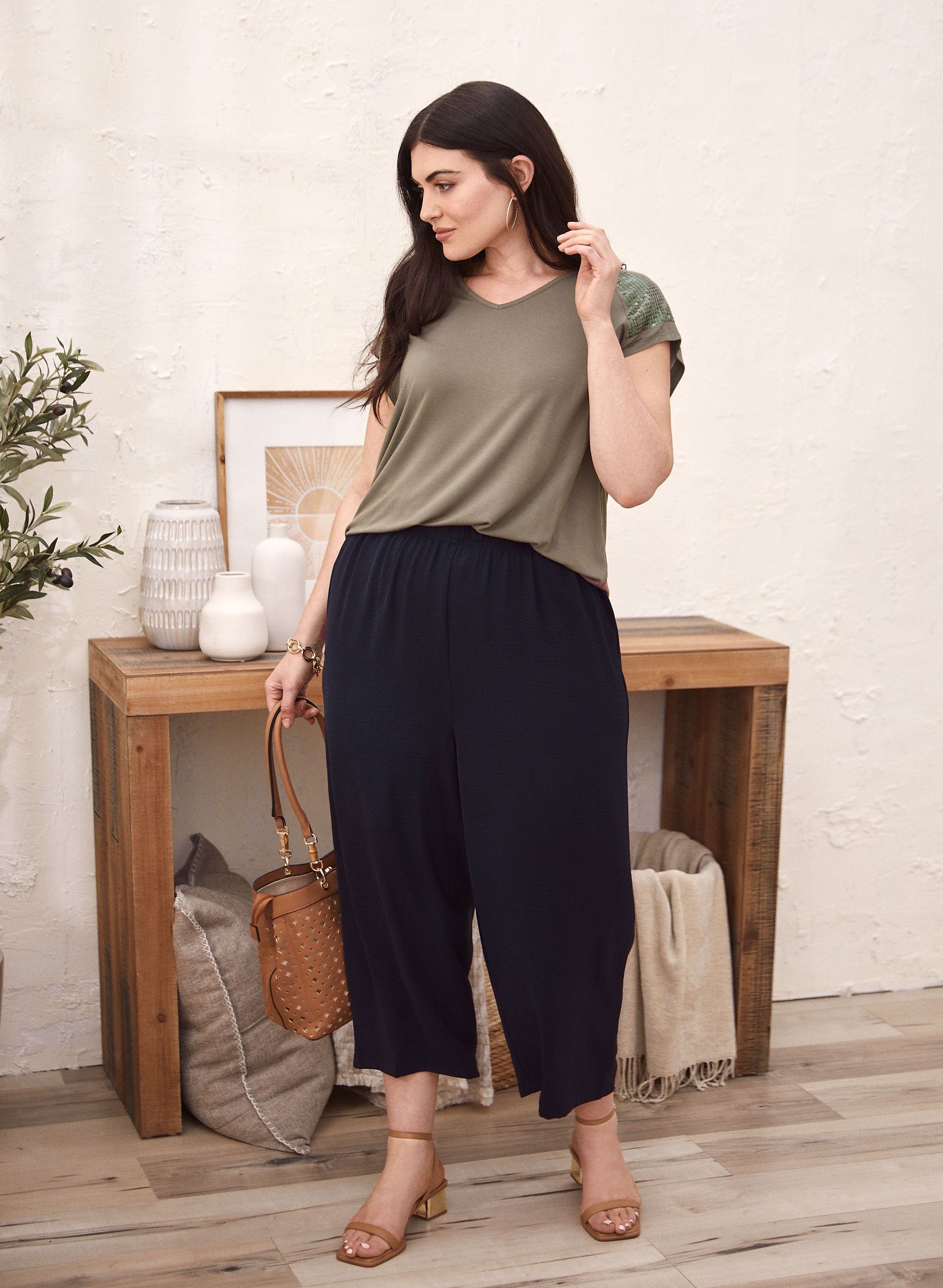 Sequin Detail V-Neck Top sold by Laura product image thumbnail 3