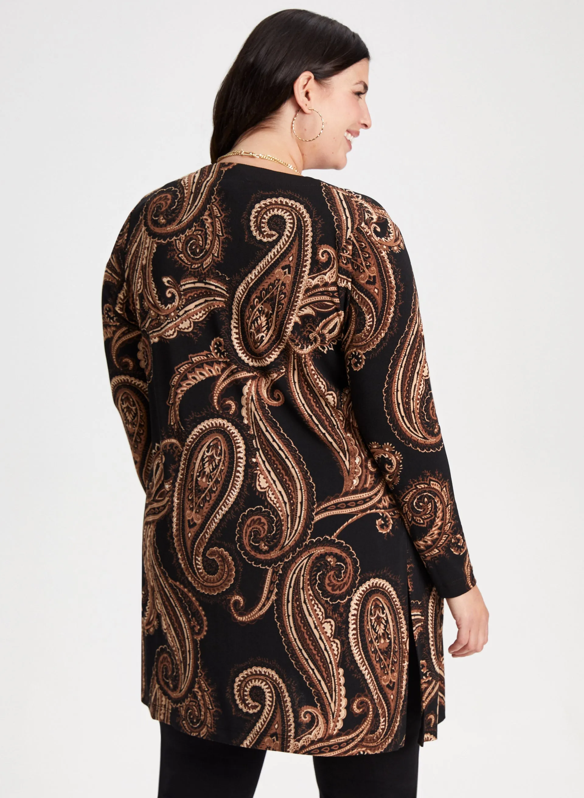 Paisley Print Open Front Top sold by Laura product image thumbnail 4