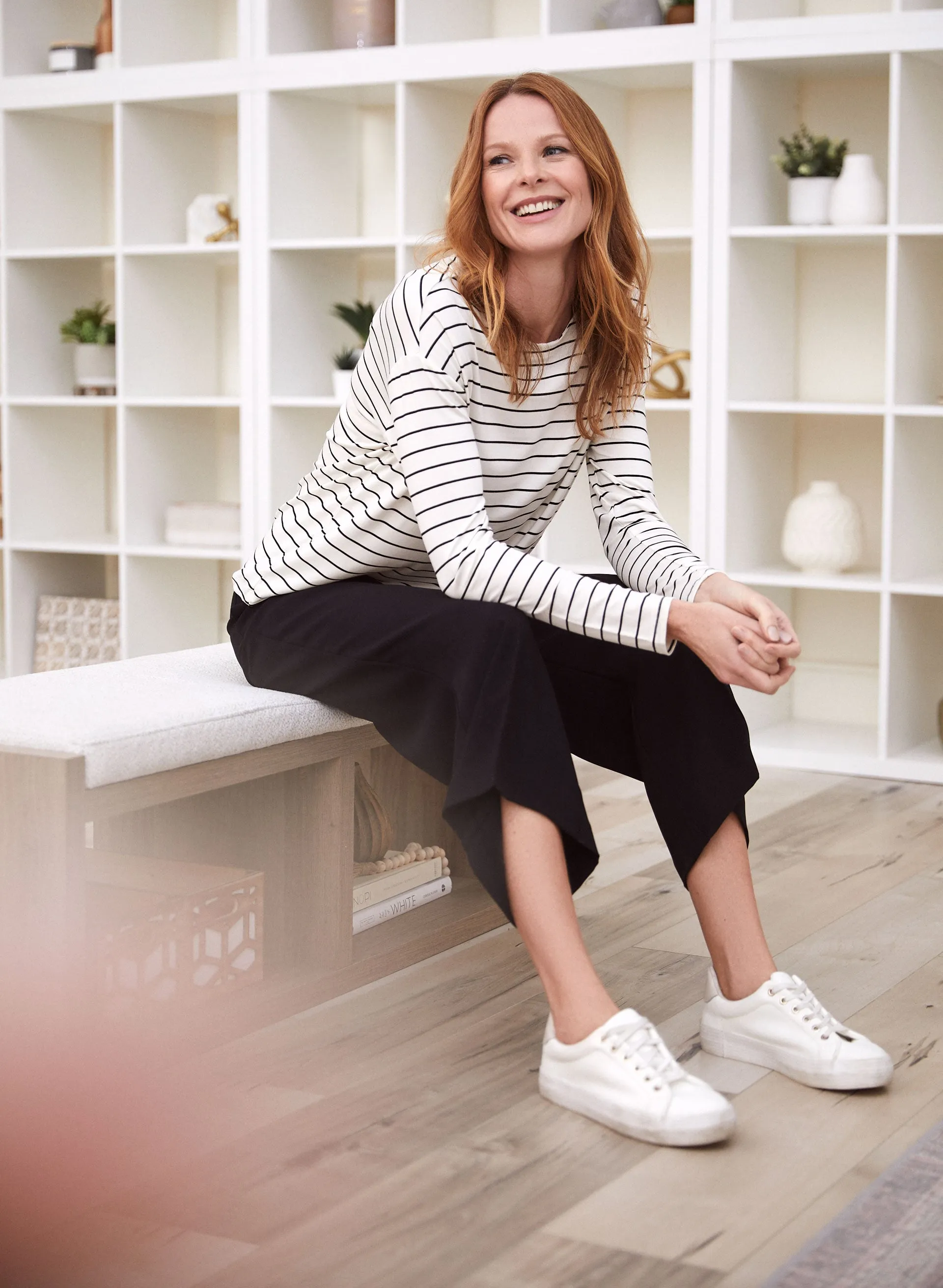 Striped Long Sleeve Tee sold by Laura