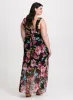 Floral Mesh Asymmetric Maxi Dress sold by Laura