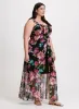 Floral Mesh Asymmetric Maxi Dress sold by Laura