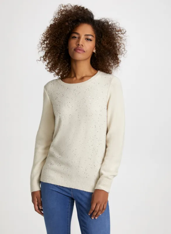 Mini Sequin Crew Neck Sweater sold by Laura