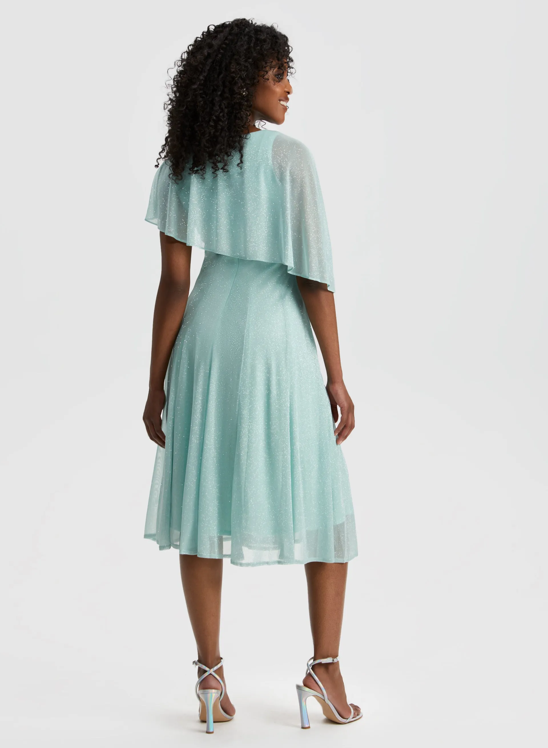 Mesh Detail Poncho-Effect Dress sold by Laura product image thumbnail 2