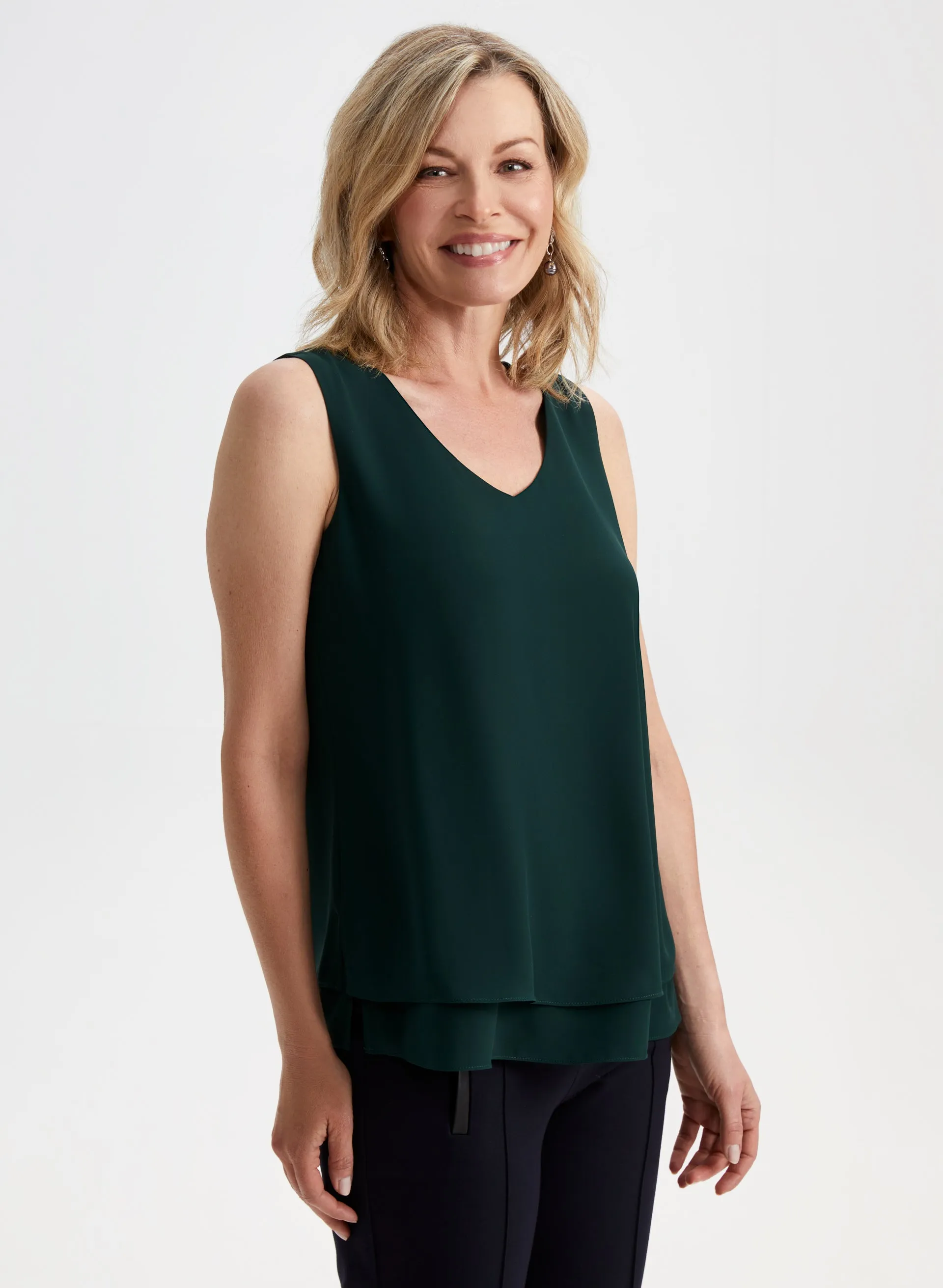 Sleeveless V-Neck Blouse sold by Laura product image thumbnail 5