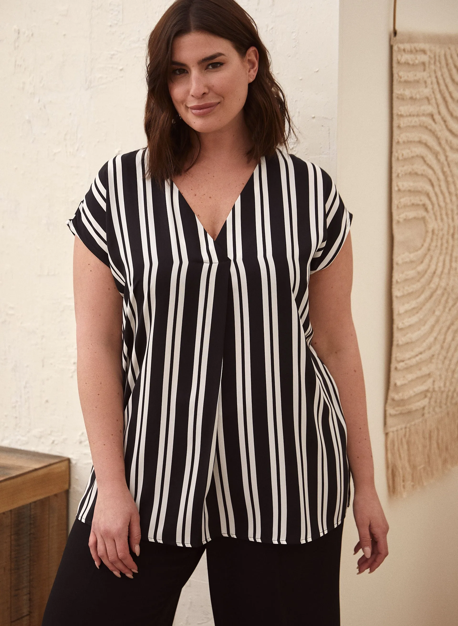 Stripe Print Popover Top sold by Laura product image thumbnail 2