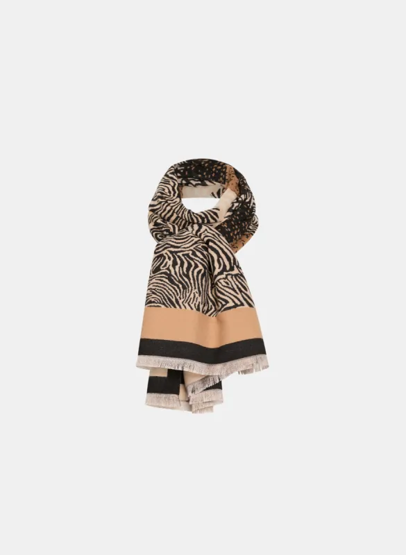 Mixed Animal Print Scarf sold by Laura