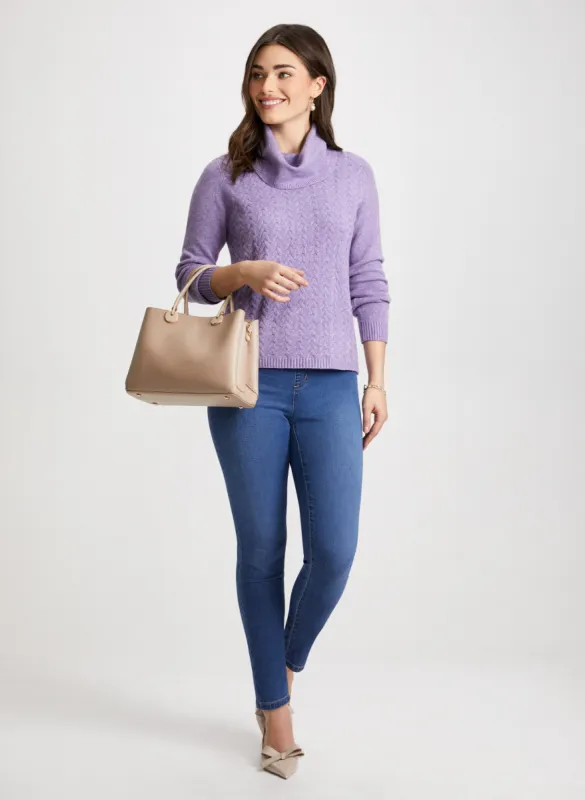 Cable Knit Sweater & Slim Leg Jeans sold by Laura