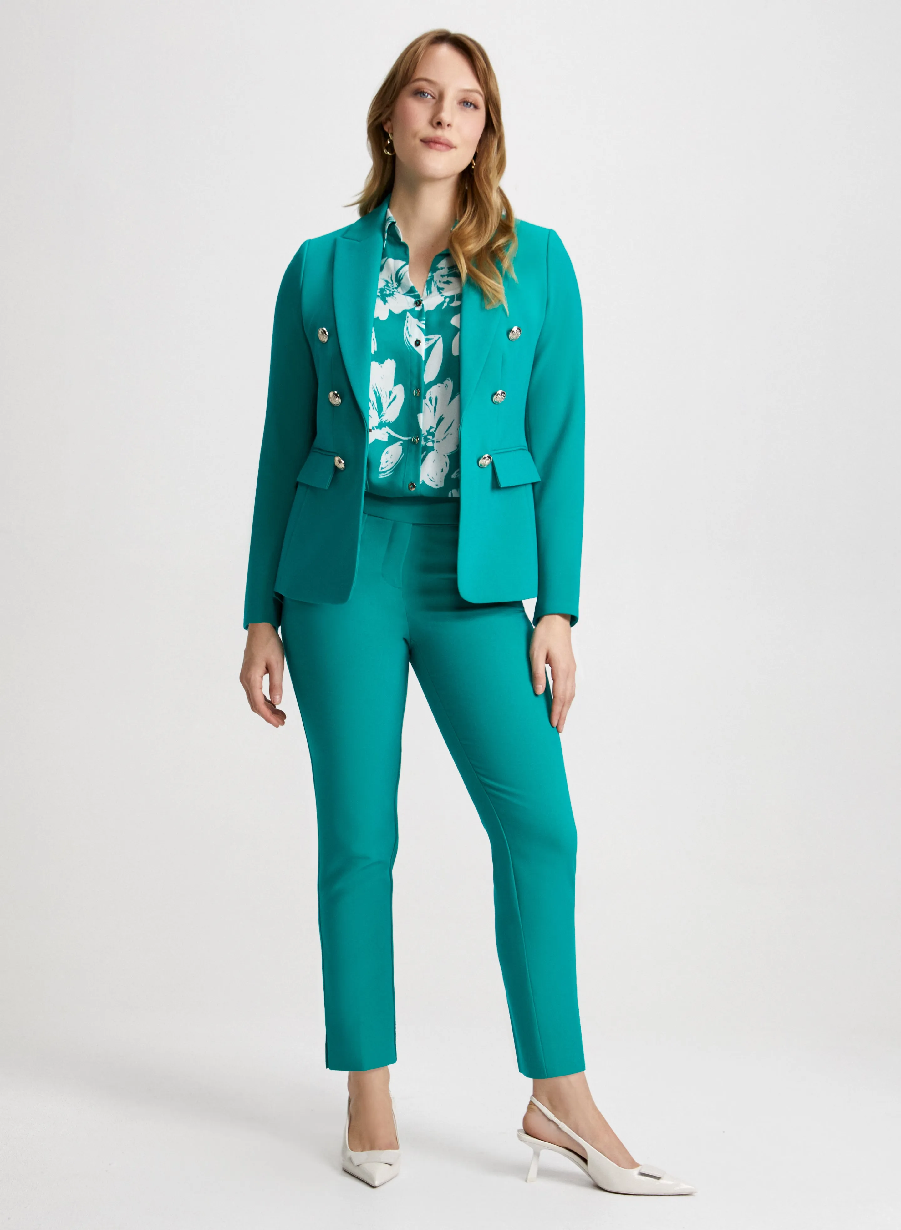 Button Detail Blazer & City Fit Pants sold by Laura
