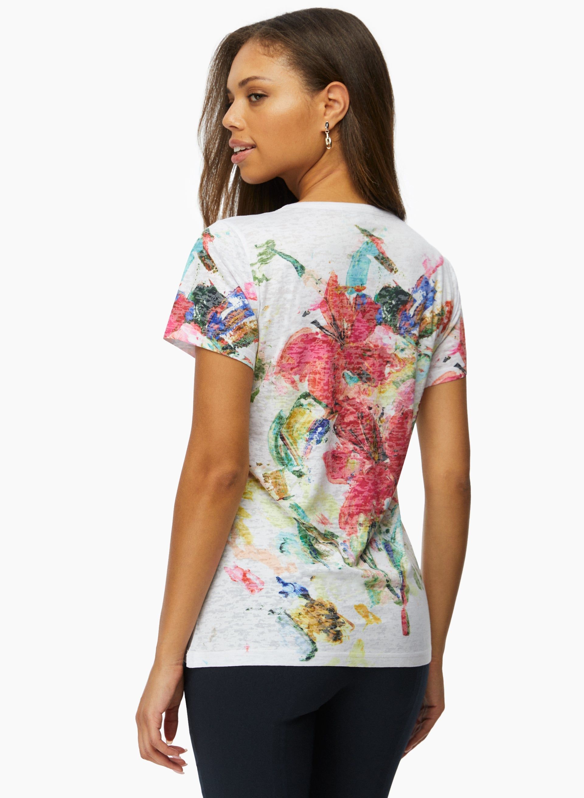 Vex - Distressed Floral Print Tee sold by Laura product image thumbnail 4