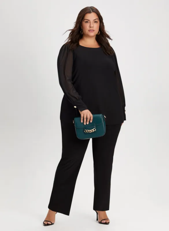 Chiffon Sleeve Top & Pull-On Pants sold by Laura