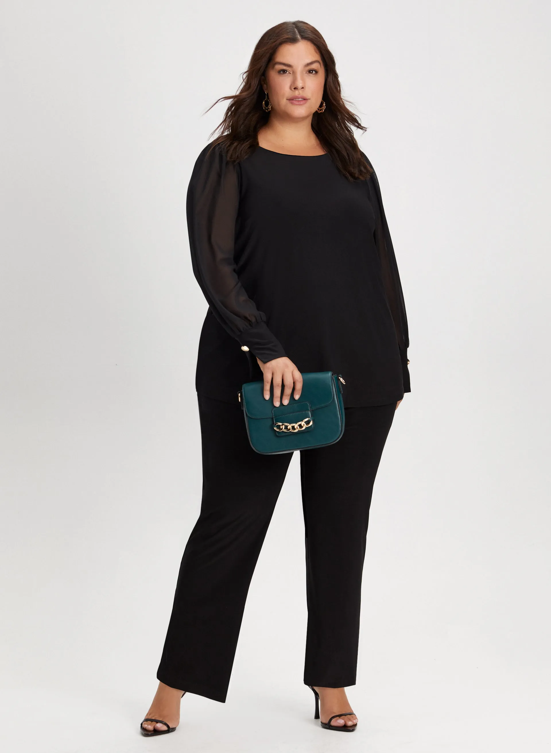 Chiffon Sleeve Top & Pull-On Pants sold by Laura