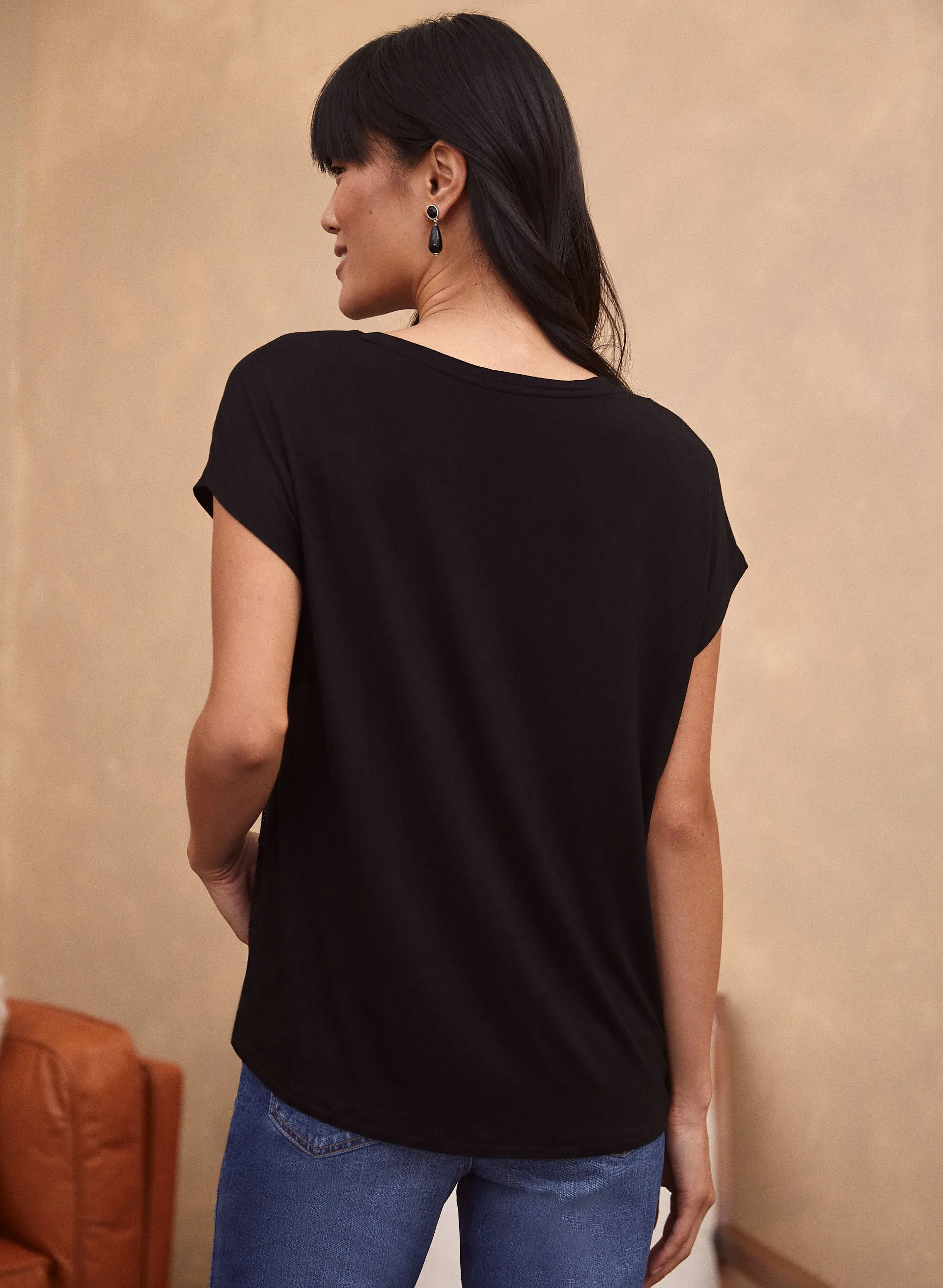 Rhinestone Detail Tee sold by Laura product image thumbnail 4