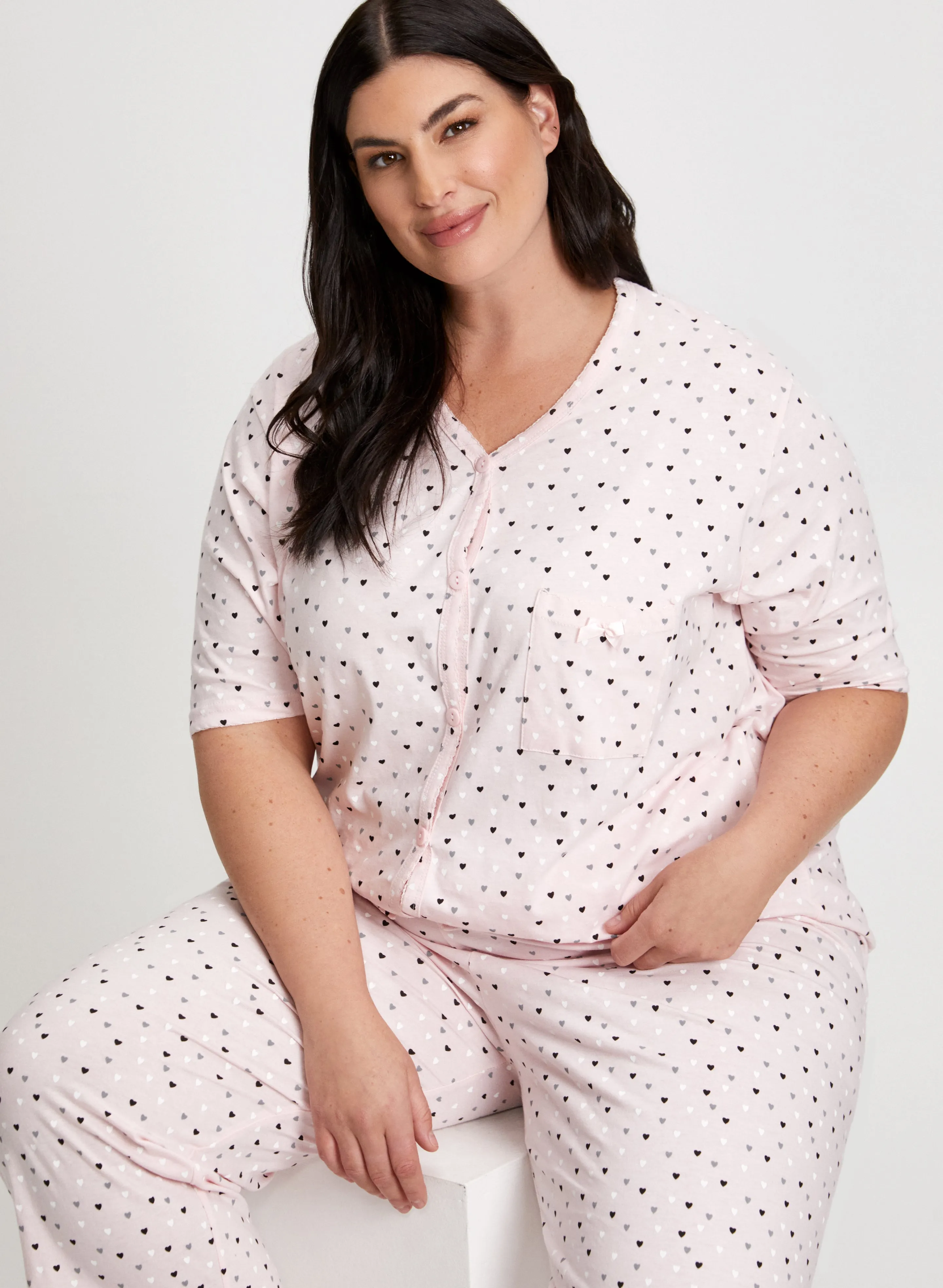 Heart Print Pyjama Set sold by Laura product image thumbnail 4