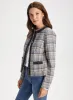 Plaid Contrast Trim Jacket sold by Laura