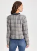 Plaid Contrast Trim Jacket sold by Laura