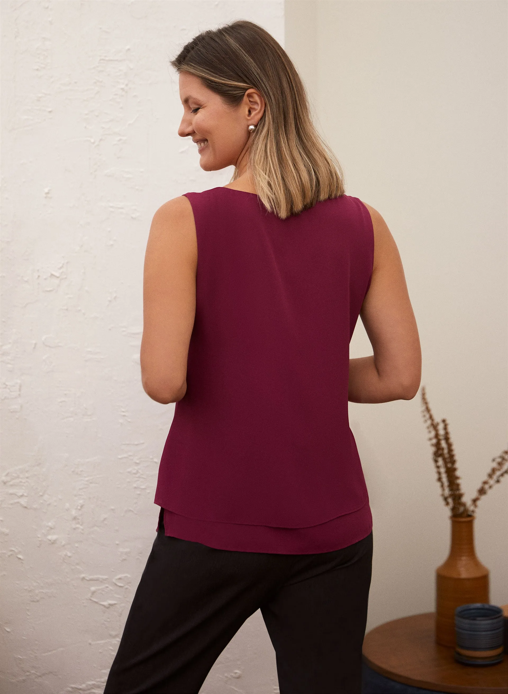 Sleeveless V-Neck Blouse sold by Laura product image thumbnail 3