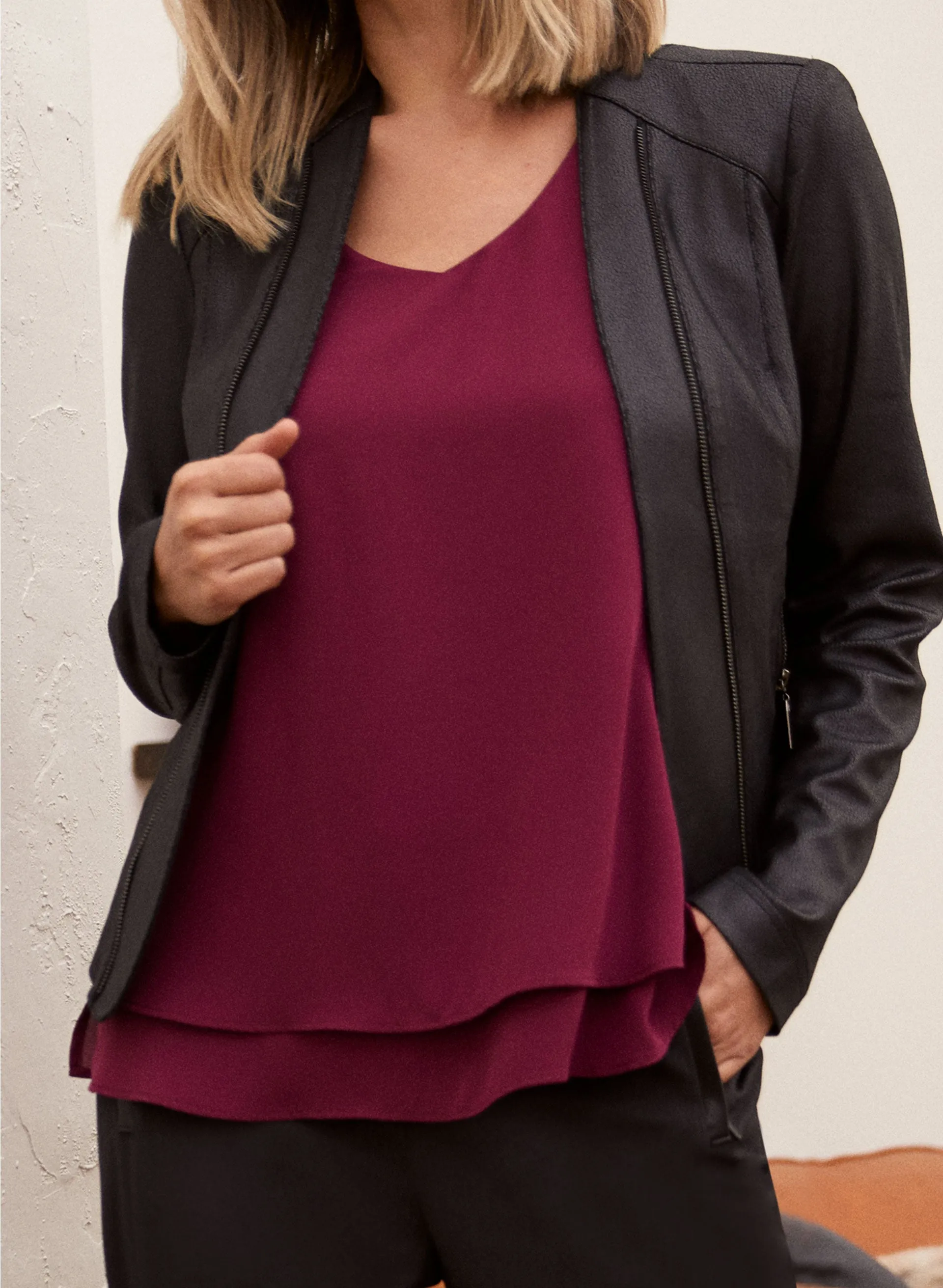 Sleeveless V-Neck Blouse sold by Laura product image thumbnail 2