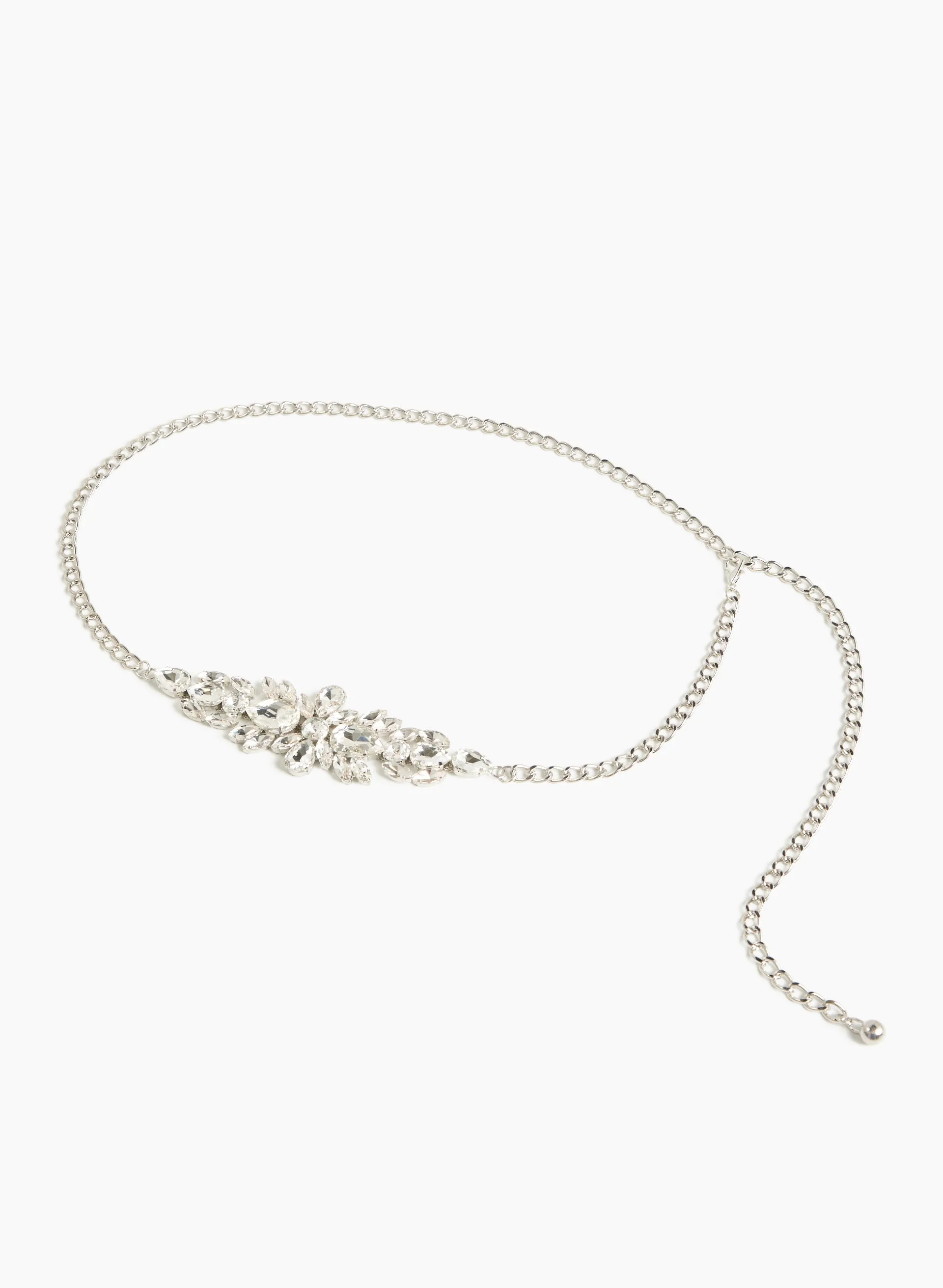 Chain Belt With Crystal Cluster sold by Laura