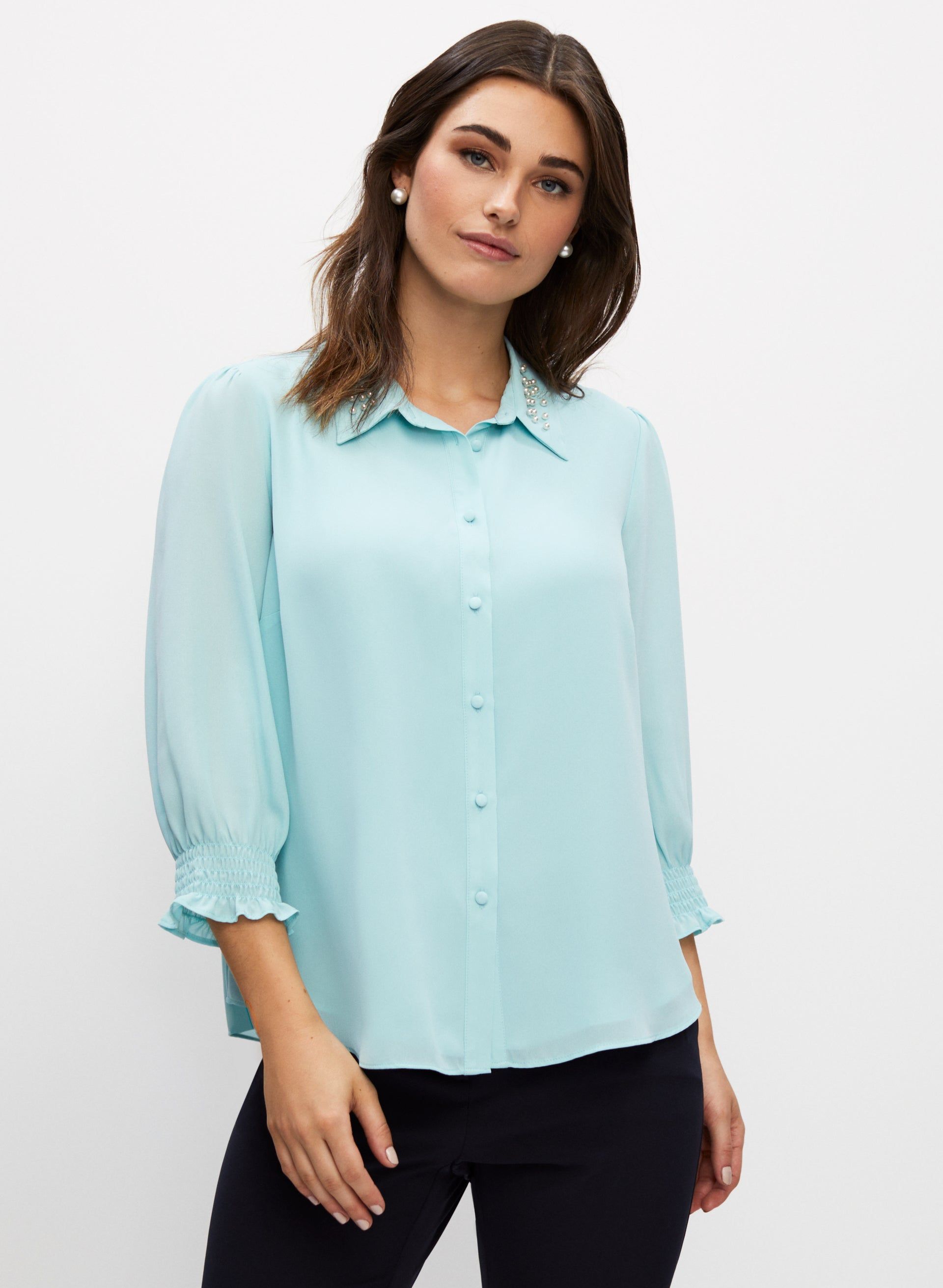 Pearl Detail Blouse sold by Laura