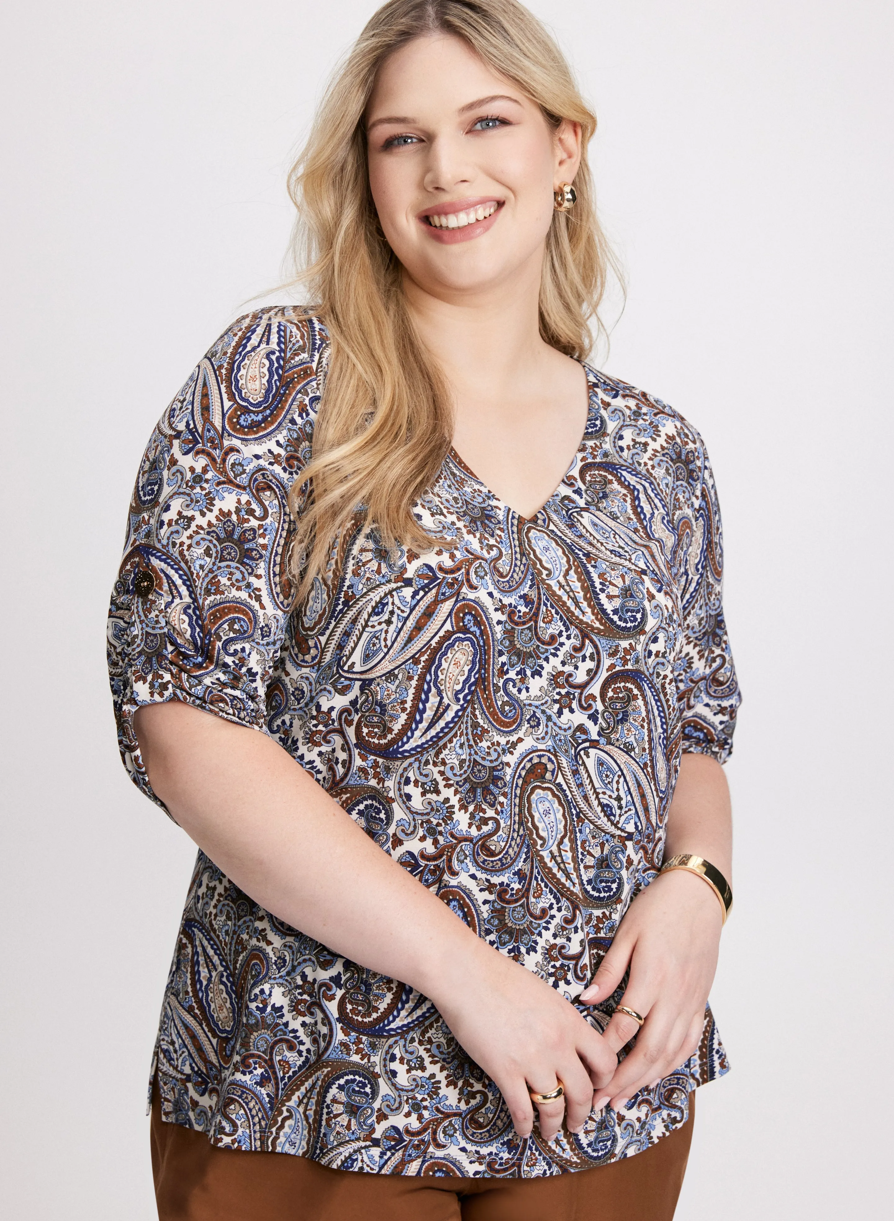 Paisley Print V-Neck Top sold by Laura product image thumbnail 2